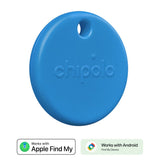 Chipolo POP Bluetooth GPS Tracker - Compatible with Apple Find My & Google's Find My Device - Blue