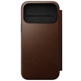 iPhone 18 Pro Nomad Modern Leather Folio Case - MagSafe Compatible - Brown