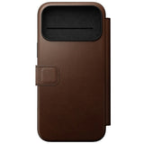 iPhone 18 Pro Max Nomad Modern Leather Folio Case - MagSafe Compatible - Brown
