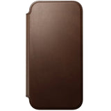 iPhone 18 Pro Max Nomad Modern Leather Folio Case - MagSafe Compatible - Brown