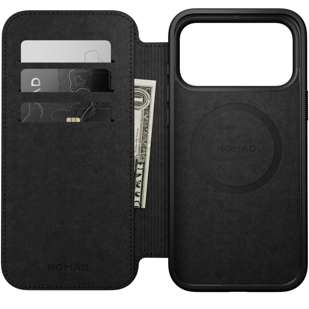 iPhone 18 Pro Nomad Modern Leather Folio Case - MagSafe Compatible - Brown