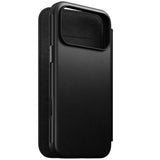 iPhone 18 Pro Max Nomad Modern Leather Folio Case - MagSafe Compatible - Black