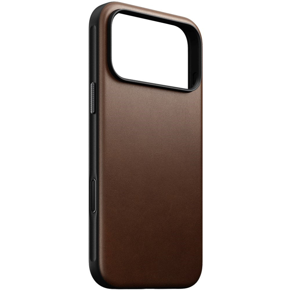 iPhone 18 Pro Max Nomad Modern Leather Case - MagSafe Compatible - Brown