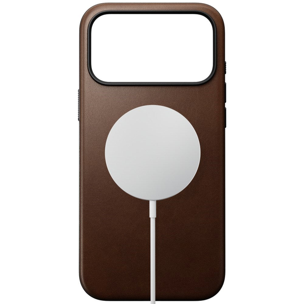 iPhone 18 Pro Nomad Modern Leather Case - MagSafe Compatible - Brown