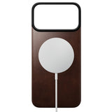 iPhone 18 Pro Max Nomad Magnetic Horween Leather Back Case - MagSafe Compatible - Rustic Brown