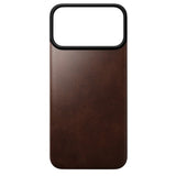 iPhone 18 Pro Max Nomad Magnetic Horween Leather Back Case - MagSafe Compatible - Rustic Brown