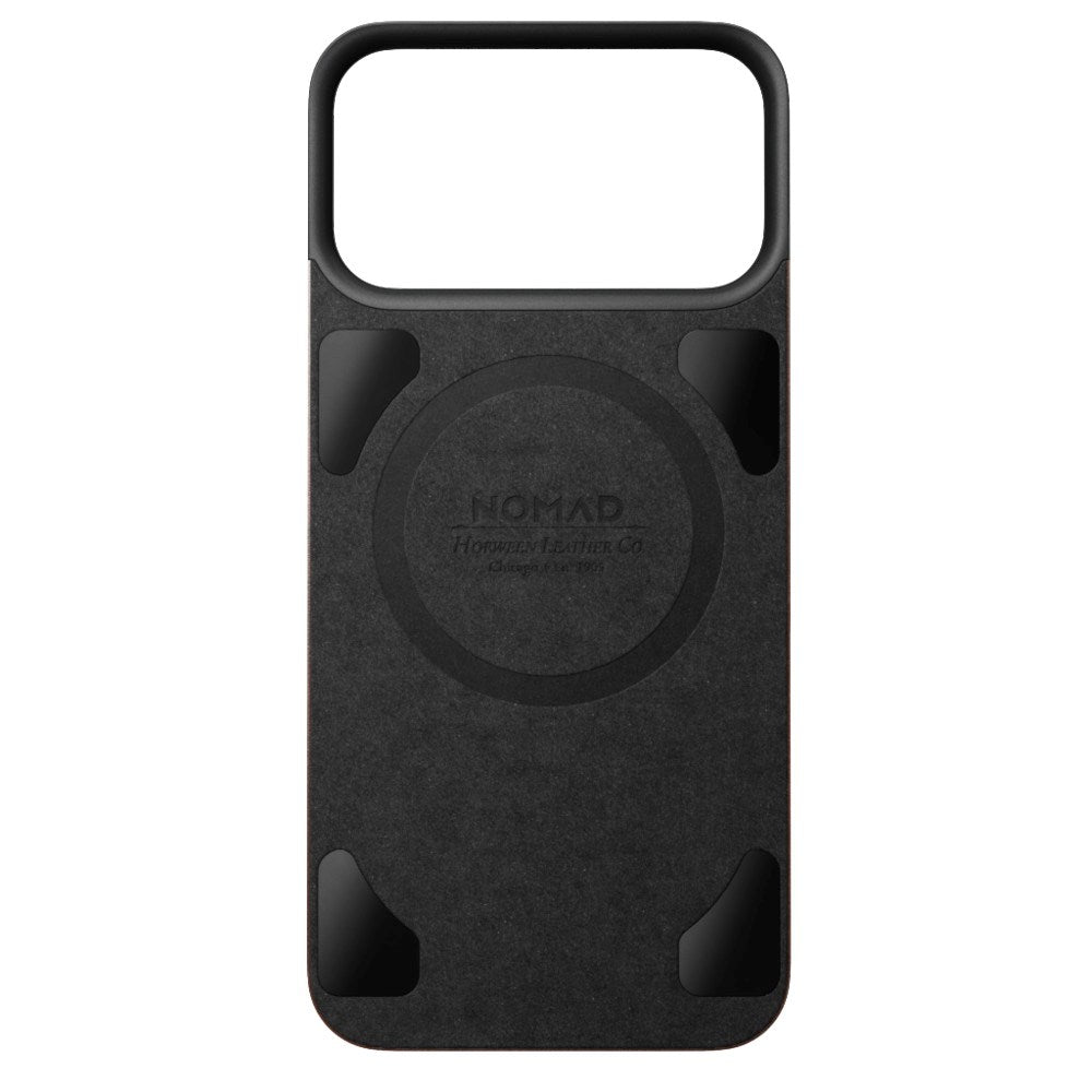 iPhone 18 Pro Max Nomad Magnetic Horween Leather Back Case - MagSafe Compatible - Rustic Brown