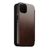 iPhone 13 Nomad Modern Horween Leather Folio Case - MagSafe Compatible - Brown