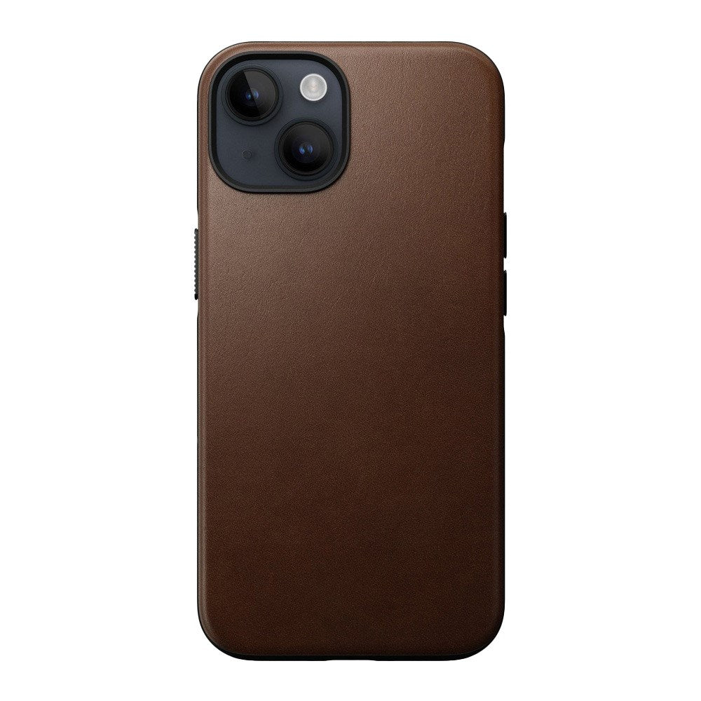 iPhone 14 Nomad Modern Leather Case - MagSafe Compatible - Brown