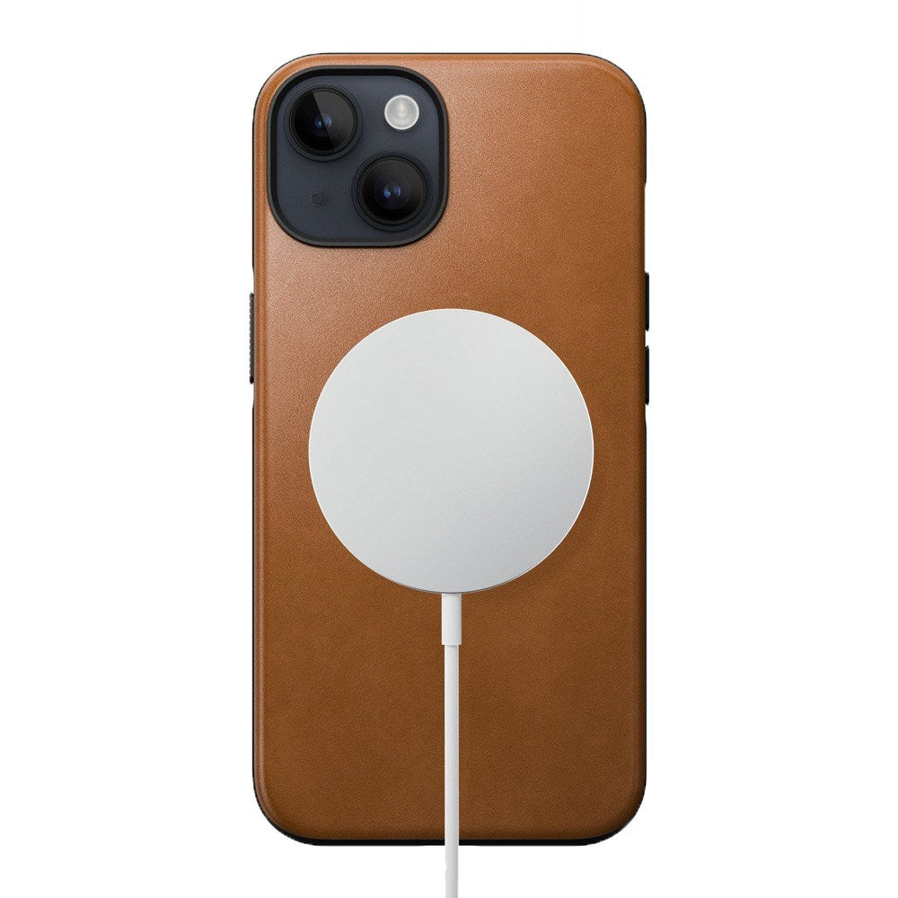 iPhone 14 Nomad Modern Leather Case - MagSafe Compatible - Tan