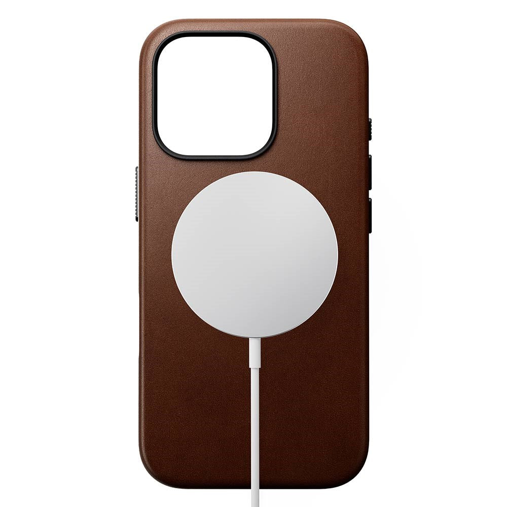 iPhone 16 Nomad Pro Traditional Leather Case - MagSafe Compatible - Brown