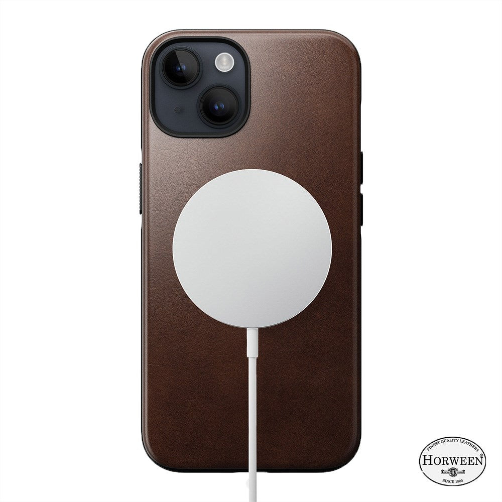 iPhone 15 Modern Nomad Horween Leather Case - MagSafe Compatible - Brown