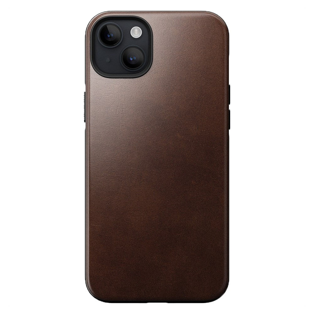 iPhone 15 Plus Modern Nomad Horween Leather Case - MagSafe Compatible - Brown