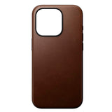 iPhone 15 Pro Nomad Modern Leather Case - MagSafe Compatible - Brown