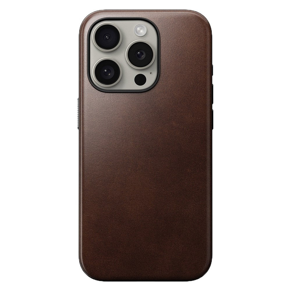 iPhone 15 Pro Modern Nomad Horween Leather Case - MagSafe Compatible - Brown