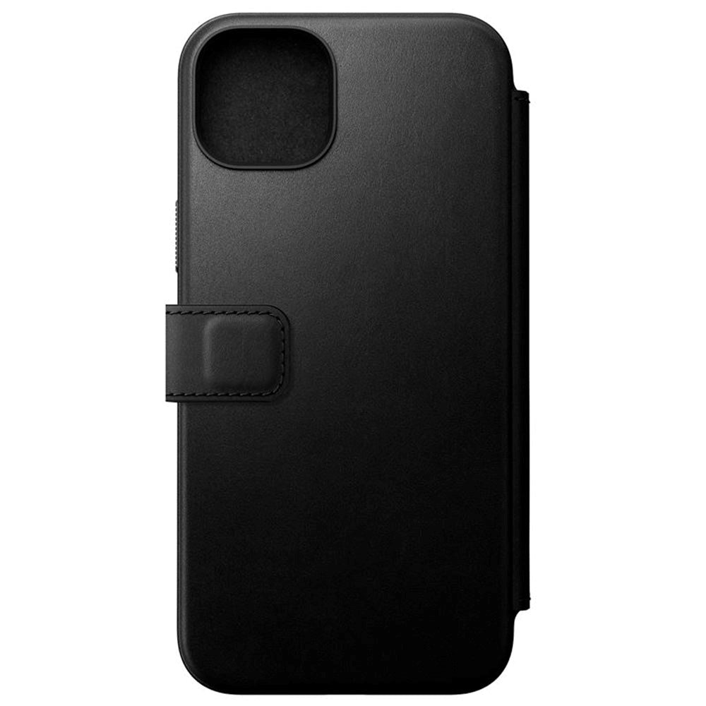 iPhone 15 Plus Nomad Modern Leather Folio Case - MagSafe Compatible - Black