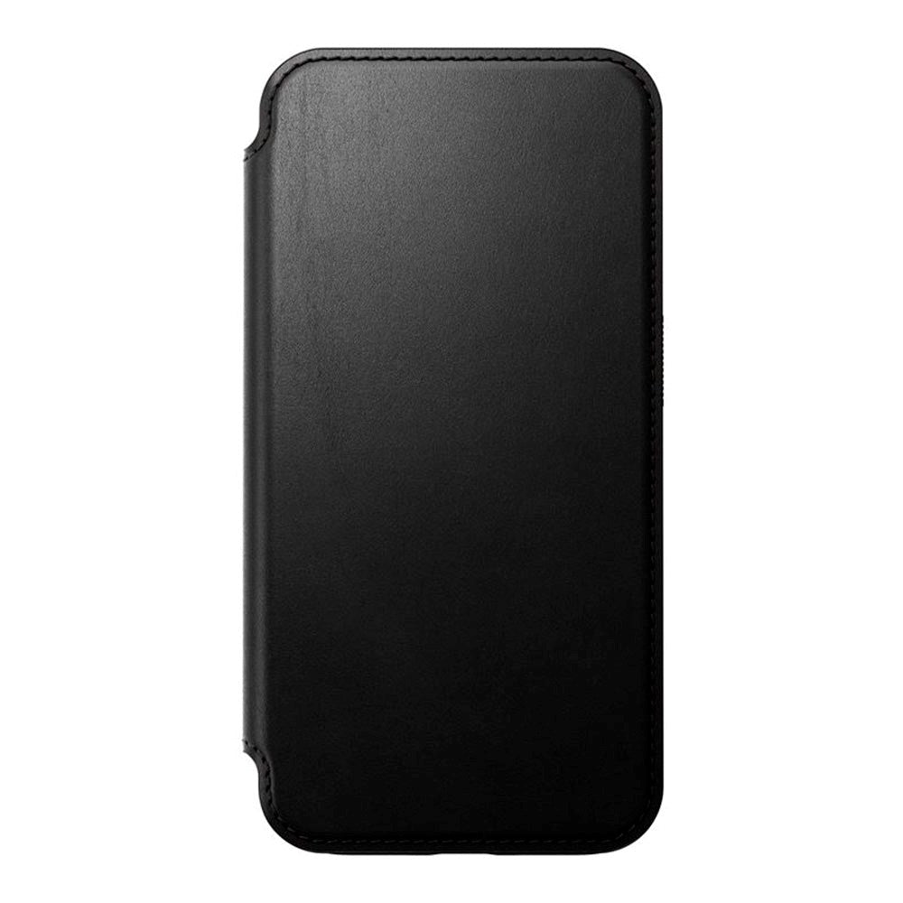 iPhone 15 Pro Nomad Modern Leather Folio Case - MagSafe Compatible - Black