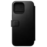 iPhone 15 Pro Max Nomad Modern Leather Folio Case - MagSafe Compatible - Black