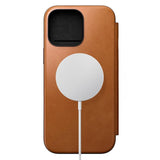 iPhone 16 Pro Max Nomad Modern Leather Folio Case - MagSafe Compatible - Tan