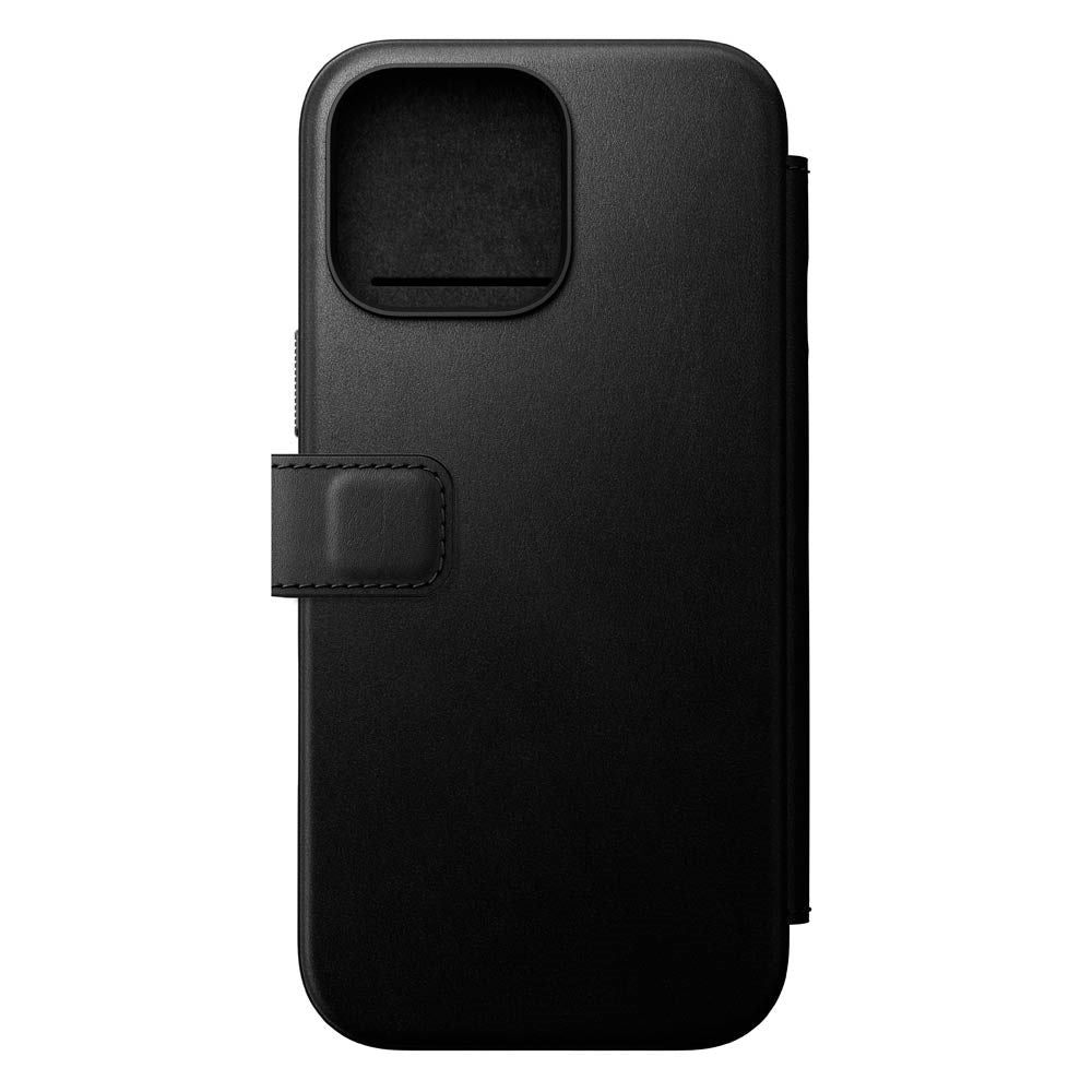 iPhone 16 Pro Max Nomad Modern Leather Folio Case - MagSafe Compatible - Black