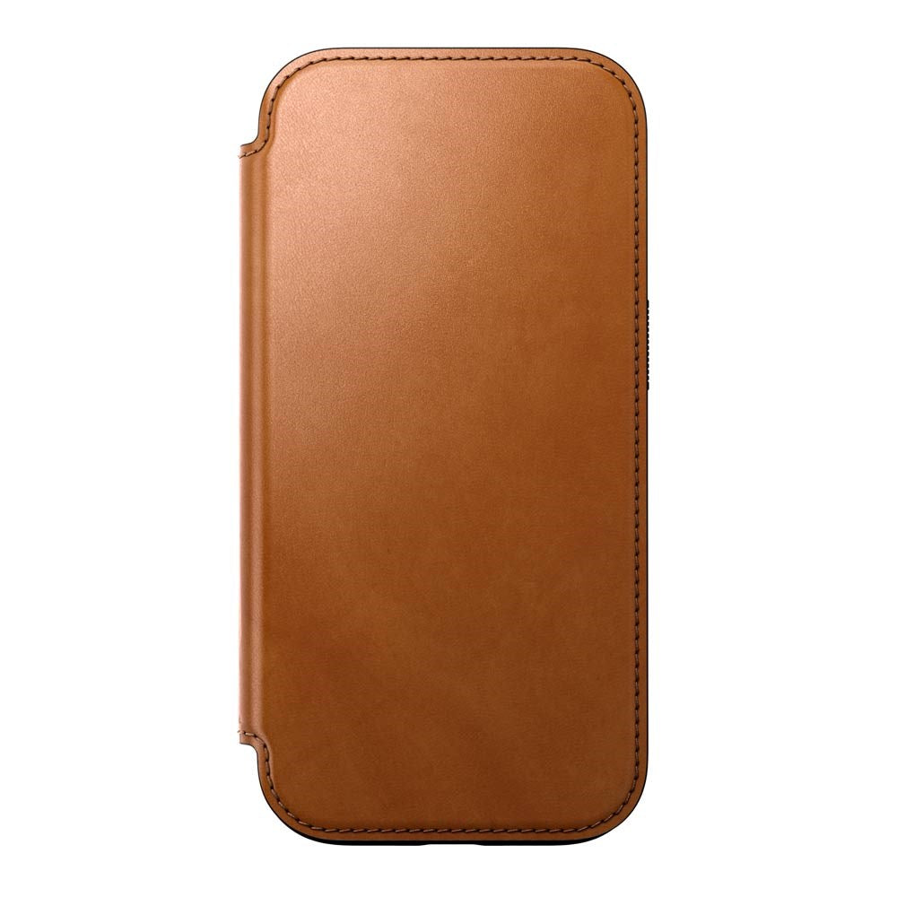 iPhone 16 Pro Nomad Modern Leather Folio Case - MagSafe Compatible - Tan