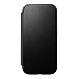 iPhone 16 Nomad Modern Leather Folio Case - MagSafe Compatible - Black