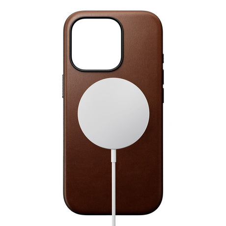 iPhone 16 Pro Nomad Modern Leather Case - MagSafe Compatible - Brown