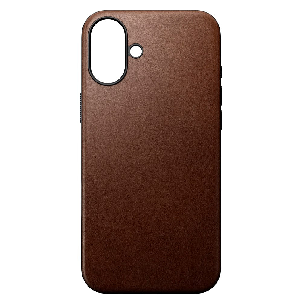 iPhone 16 Plus Nomad Modern Leather Case - MagSafe Compatible - Brown