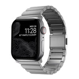 Nomad Apple Watch (42/44/SE/45/46/49mm) Titanium Band Strap - Silver