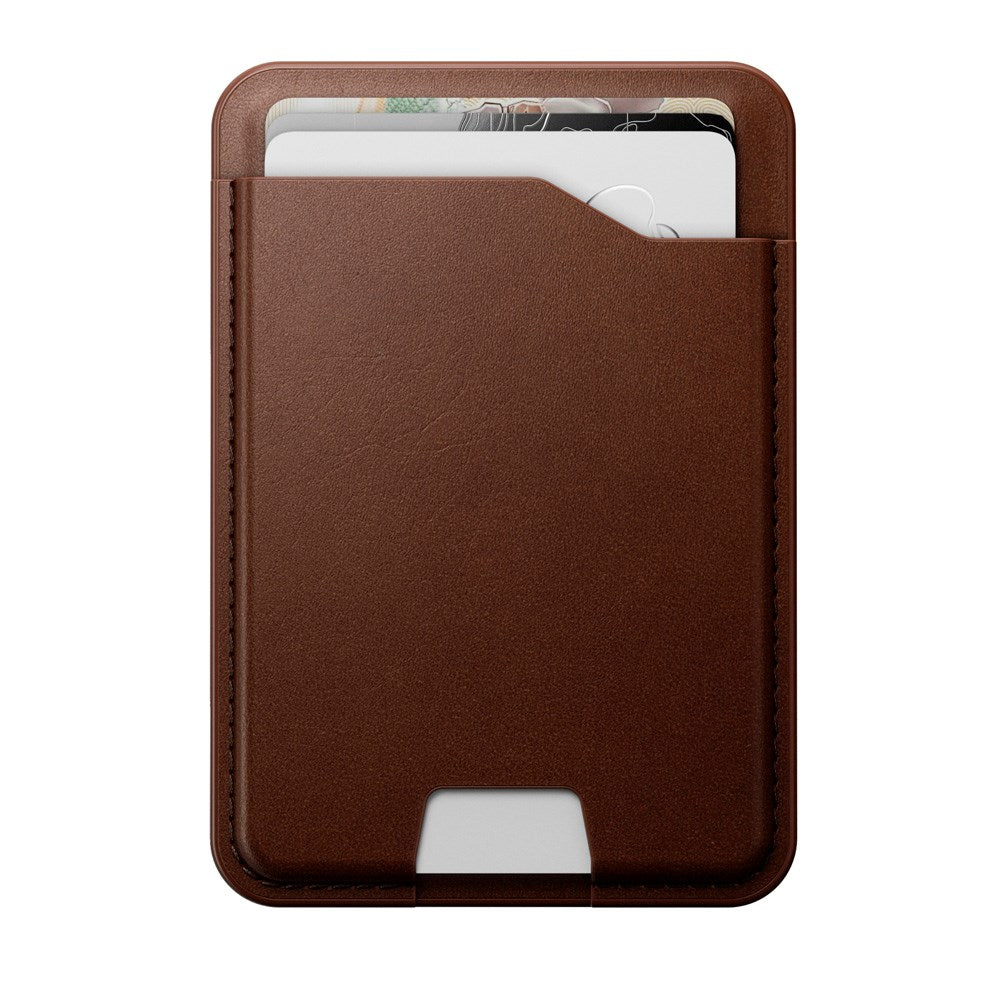 Nomad Ecco Leather Mag Wallet with Apple Find My - MagSafe Compatible - Brown