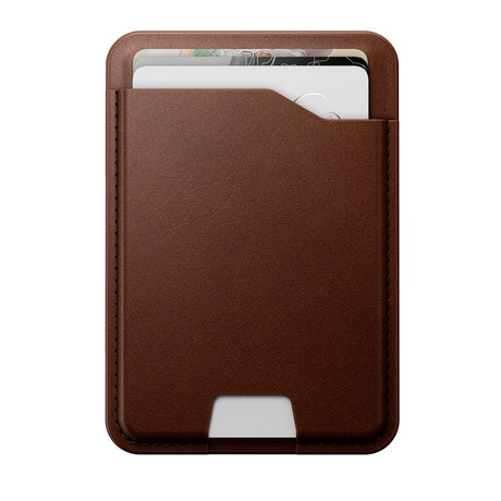 Nomad Ecco Leather Mag Wallet with Apple Find My - MagSafe Compatible - Brown