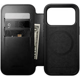 Nomad iPhone 17 Pro Modern Horween Leather Folio Case - MagSafe Compatible - Black