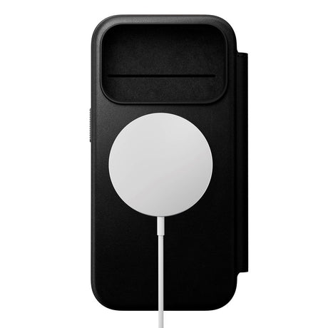 Nomad iPhone 17 Pro Modern Leather Folio Case - MagSafe Compatible - Black