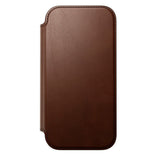 Nomad iPhone 17 Modern Leather Folio Case - MagSafe Compatible - Brown
