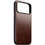 Nomad iPhone 17 Pro Max Modern Horween Leather Case - MagSafe Compatible - Rustic Brown