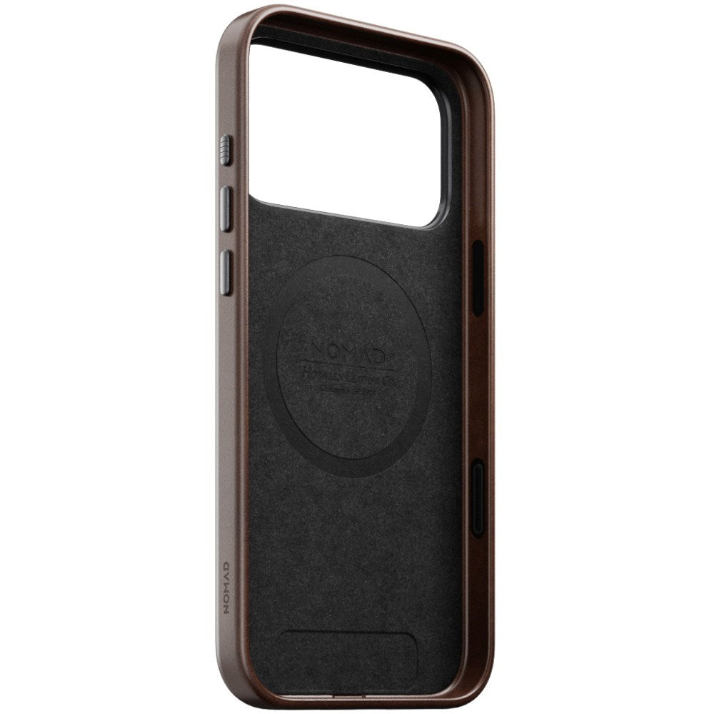 iPhone 18 Pro Max Nomad Traditional Horween Leather Case - MagSafe Compatible - Rustic Brown