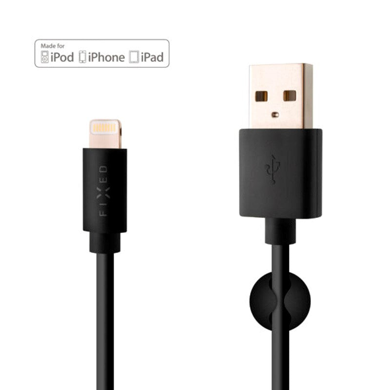 Fixed USB-A to Lightning Cable 1m - Black