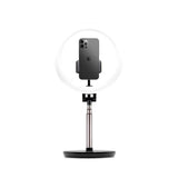 Fixed LED Ring Light Tripod Mobile Holder - Black
