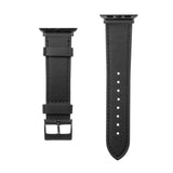 Fixed Apple Watch (42/44/SE/45/46/49mm) Genuine Leather Strap - Black