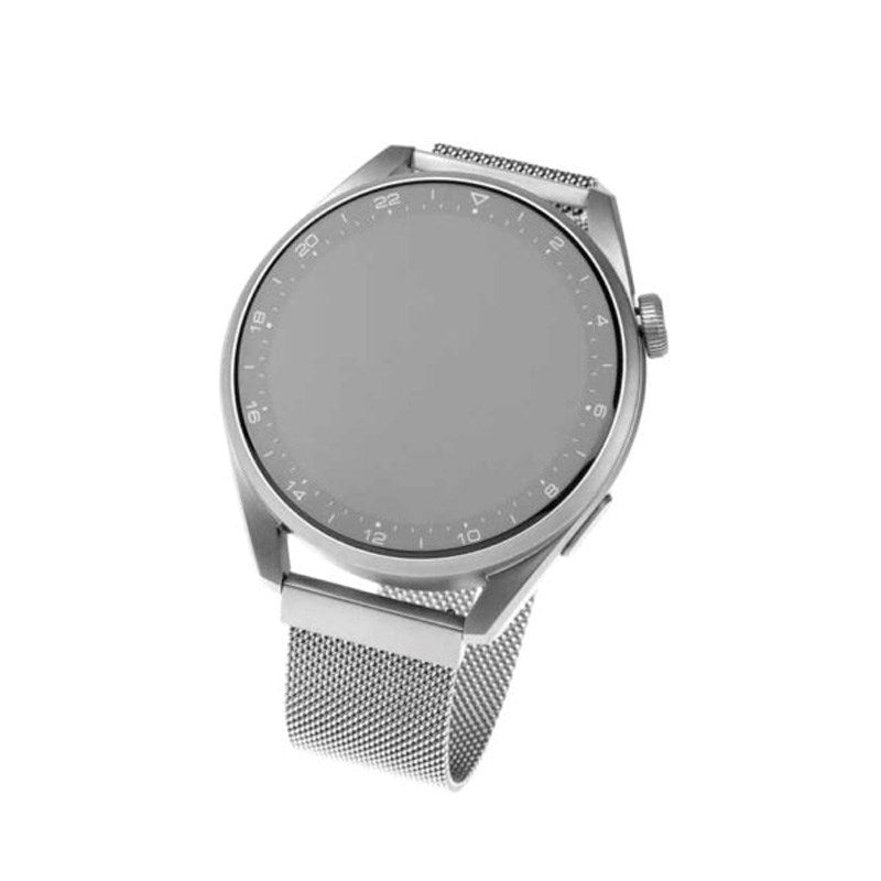 Fixed Universal Smartwatch Mesh Metal Strap (22mm) - Silver
