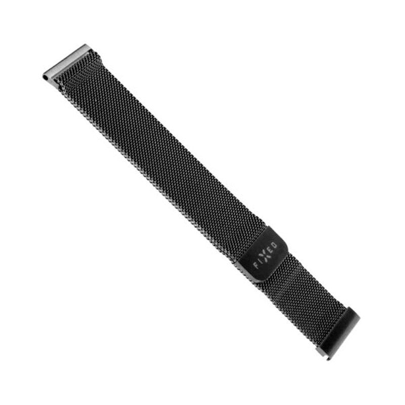 Fixed Universal Smartwatch Mesh Metal Strap (22mm) - Black