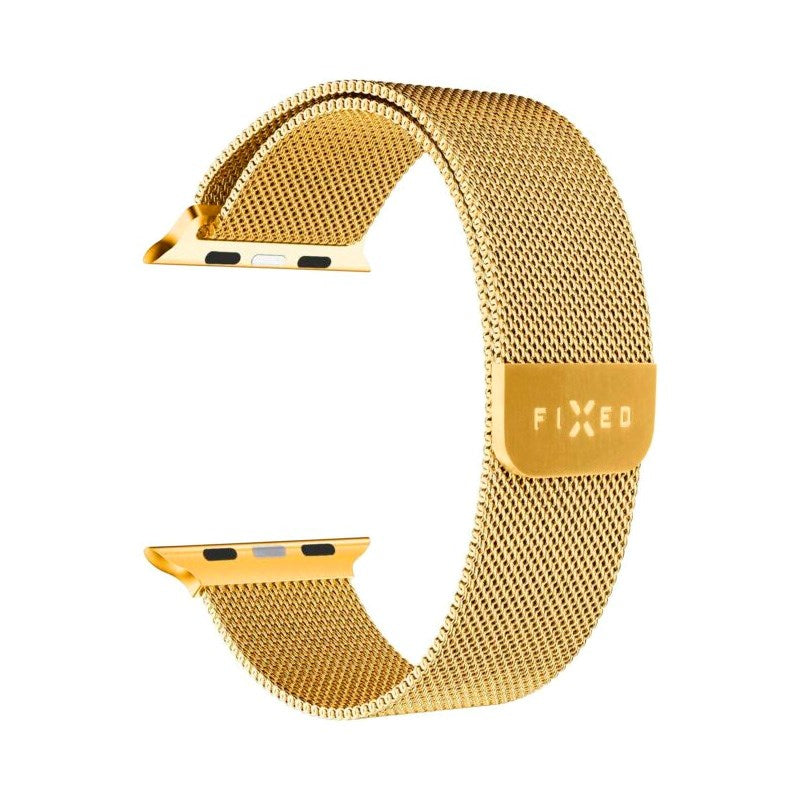 Apple Watch (38 / 40 / SE / 41 / 42mm) Fixed Mesh Metal Strap - Gold