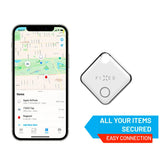 Fixed Tag - Bluetooth GPS Tracker - Apple Find My Compatible - 2 Pack - Black / White