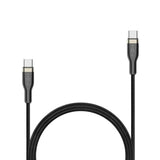 Fixed Metal USB-C to USB-C PD Cable 100W - 50cm - Black