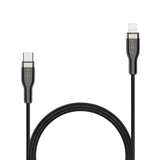 Fixed Metal USB-C to Lightning MFi PD Cable 60W - 50cm - Black