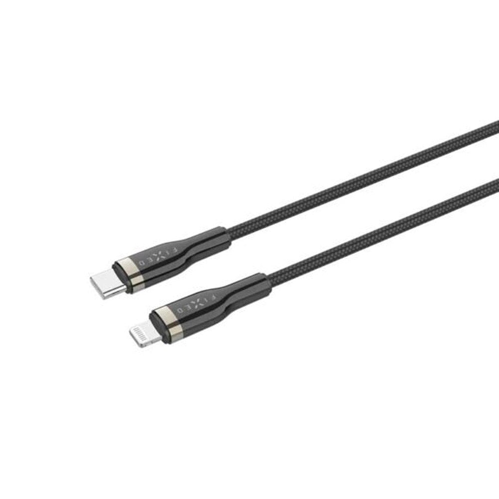 Fixed Metal USB-C to Lightning MFi PD Cable 60W - 1.2m - Black