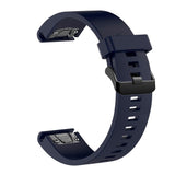 Fixed Universal Garmin 20mm Silicone Strap w. QuickFit - Dark Blue