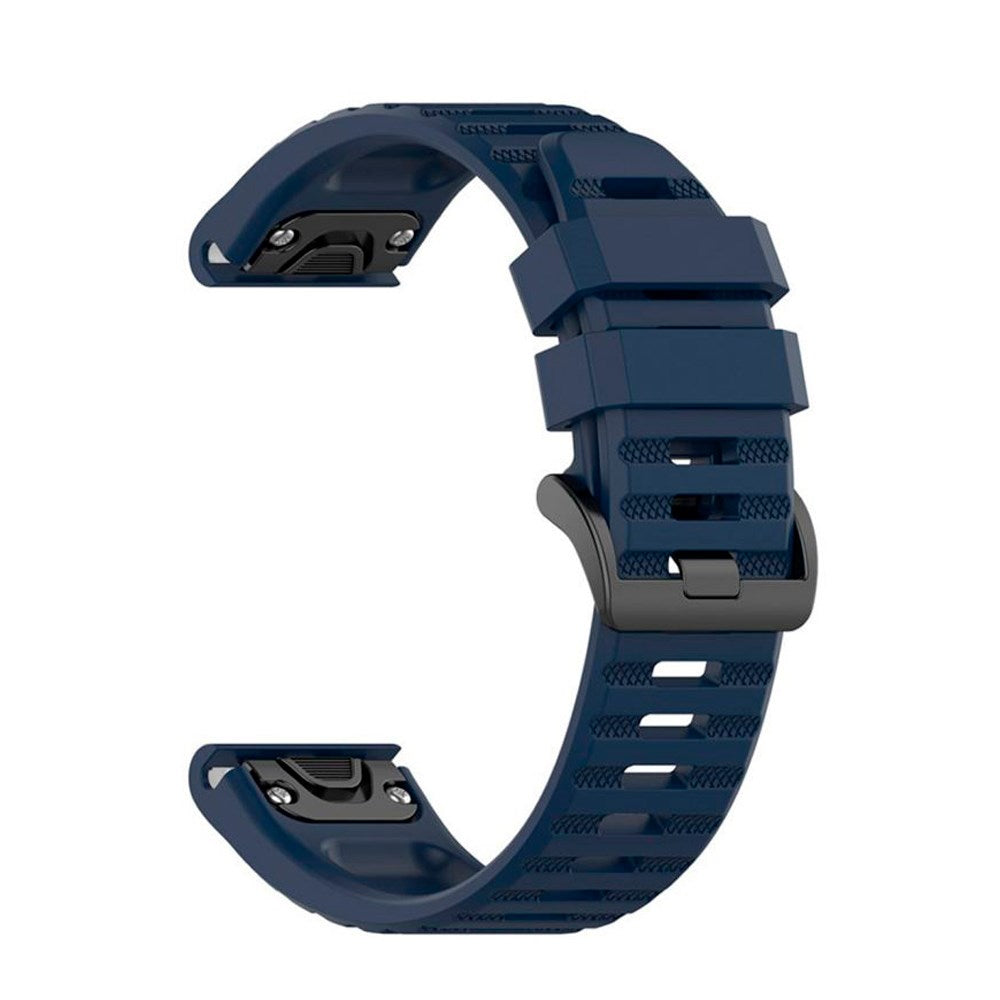 Fixed Universal Garmin 26mm Silicone Strap w. QuickFit - Dark Blue