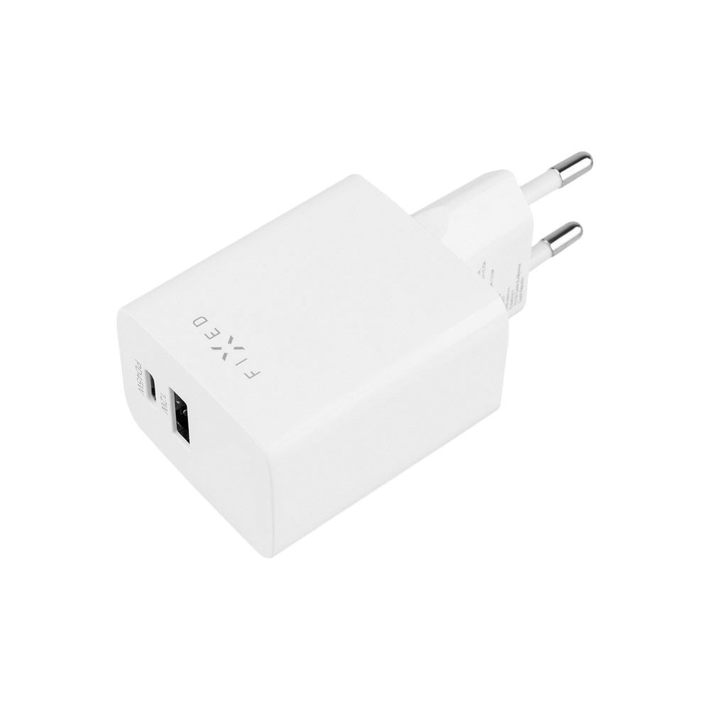 Fixed Mini Wall Charger 45W w. USB-A & USB-C - White