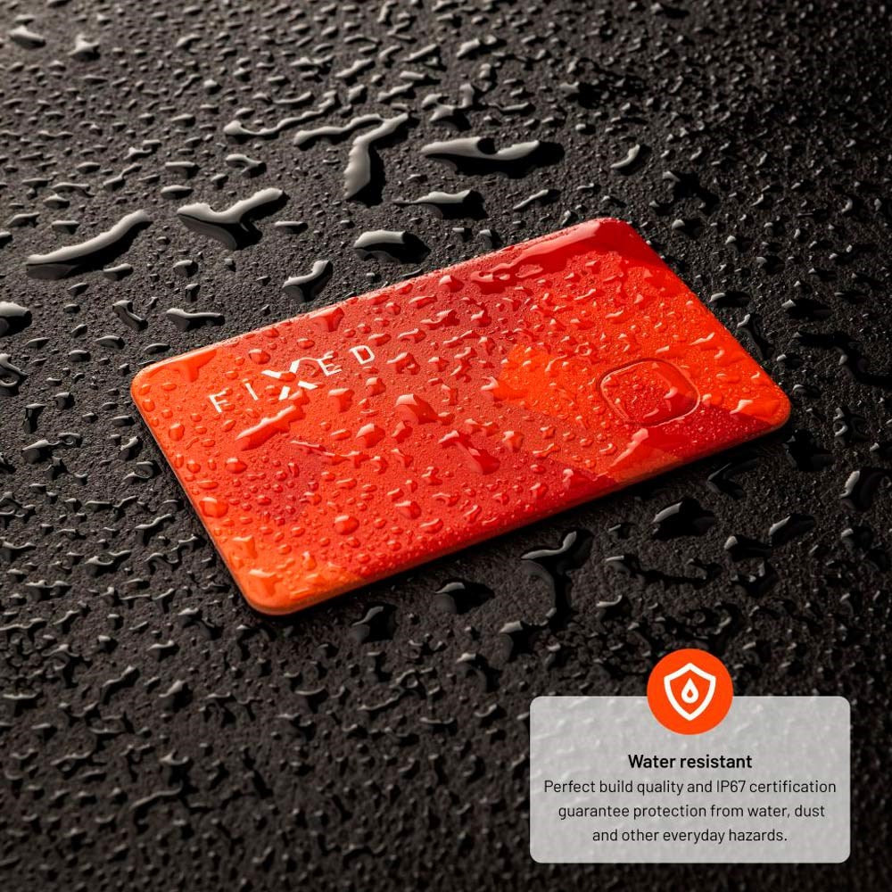 Fixed Tag Card - Bluetooth GPS Tracker - Apple Find My Compatible - Orange